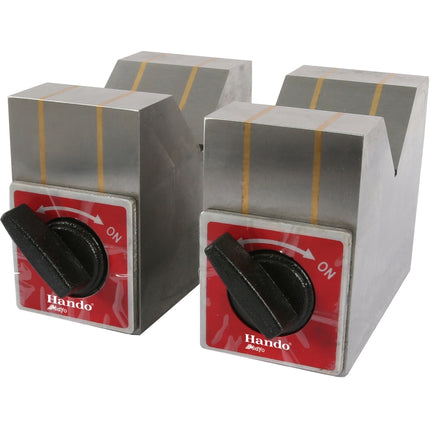 HANDO Magnetic V-Block (2pcs/set) KMV-80B-K 100x80x50mmxa48