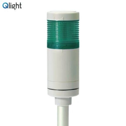 QLIGHT Signal Tower Light, Steady Type, 50mm, 1-Tier, DC24V, Green QTG50L-1-24-G