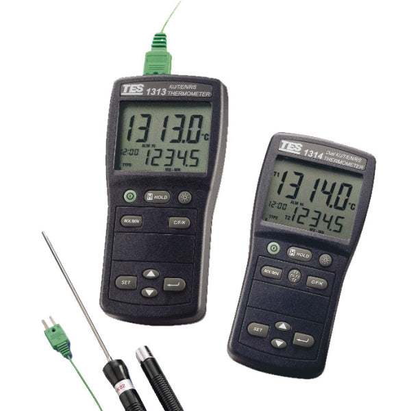 TES Digital Surface Thermometer (2 Channel) TES-1314