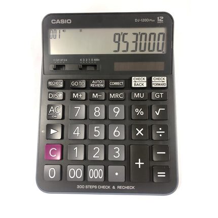 CASIO Calculator, 12-Digit Plus (Large, Black) DJ-120D-PLUS