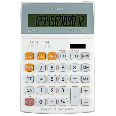 CASIO Calculator, 12-Digit (Large LCD, SHARP) EL-338G