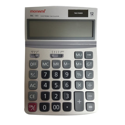 MONAMI Calculator, 12-Digit (Medium) MC-141 125x185x31mm