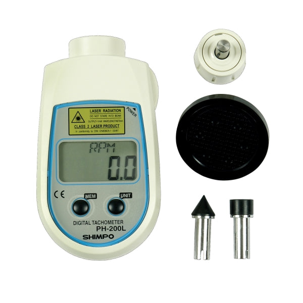 SHIMPO Tachometer, Contact/Non-Contact Combined PH-200LC