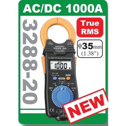 HIOKI Digital Clamp Meter, AC/DC, RMS Function HI-3288-20