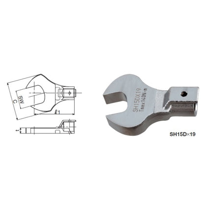 TOHNICHI Interchangeable Spanner Head for Torque Wrench SH15D-30 CL100N,140N