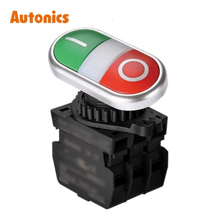 AUTONICS I/O Push Button Switch, Illuminated, Momentary, AC/DC Type, 2A S2TR-P3W2AD