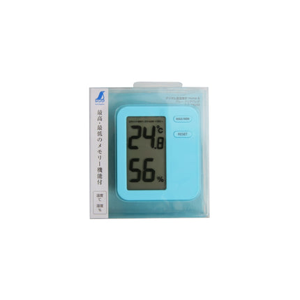 SHINWA Digital Mini Thermo-Hygrometer, Blue S-73048