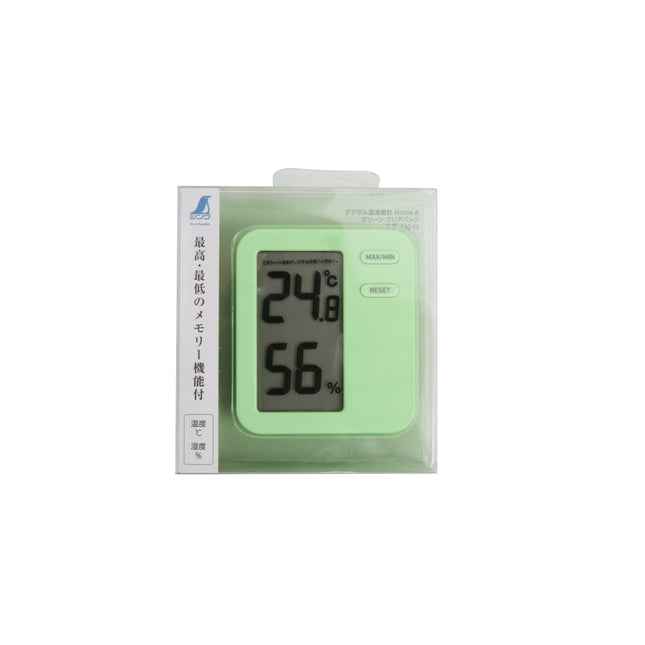 SHINWA Digital Mini Thermo-Hygrometer, Green S-73049