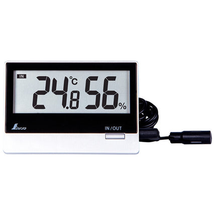 SHINWA Digital Thermo-Hygrometer (External Sensor Type, IPX7) S-73119