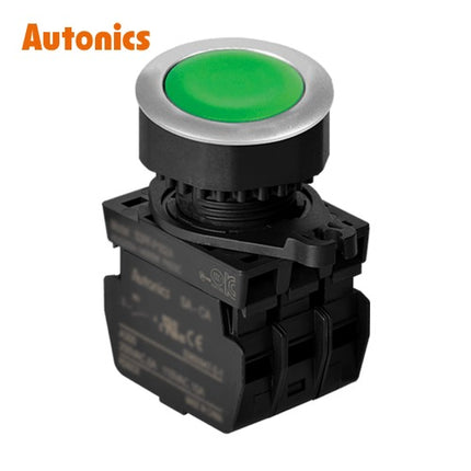AUTONICS Push Button Switch, Non-Illuminated, Ø30mm, Green, 3a S3PF-P1G3AM