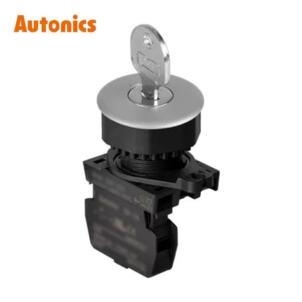 AUTONICS Key Selector Switch, Ø30mm, 2-Position, Maintained, A1 S3KF-2FSA