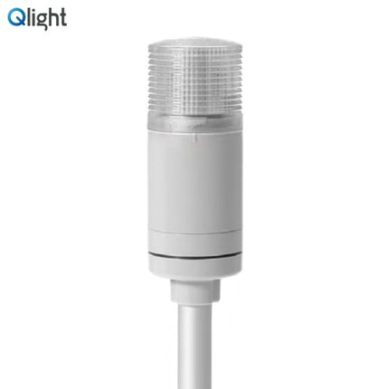 QLIGHT Signal Tower Light, Steady Type, 50mm, 1-Tier, DC12V, White QTGA50L-1-12-W