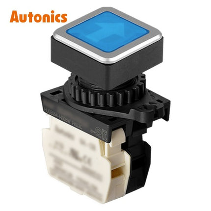 AUTONICS Push Button Switch, Illuminated, Momentary, Ø30mm, Blue, B1, AC SQ3PFS-P3BLBLM