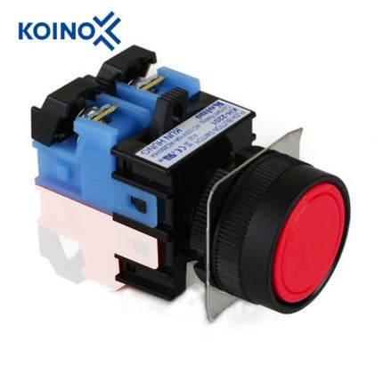 KOINO Push Button Switch, Non-Illuminated, Ø22mm, Red, 1a Contact KH-2201-10R