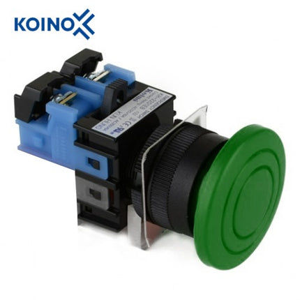 KOINO Emergency Stop Switch, Ø22, Green, 1a Contact KH-2201EB-10G