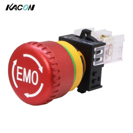 KACON Emergency Stop Switch, Safety, EMO, Ø22, 2b K22-91R-TM