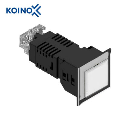 KOINO LED Cluster Indicator Light, Square, White, 1x1, 1 Cell KH-5030L-DC110NCK