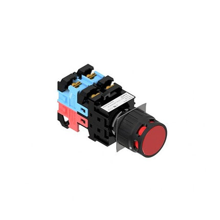 KOINO Push Button Switch, Illuminated, Ø22mm, LED, White, 1a1b Contact KH-2204LP-TLW