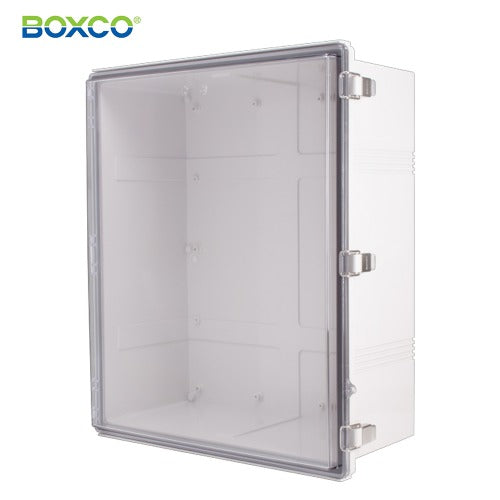 BOXCO Terminal Box, Plastic Enclosure, Hinge Type, ABS, Transparent Cover BC-ATP-506025