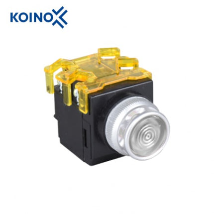KOINO Push Button Switch, Illuminated, Ø25mm, White KH-512LW