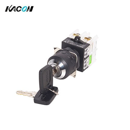 KACON Key Switch, Ø22 Round, 3-Position, Non-Illuminated K22-71K