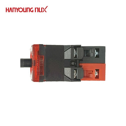 HANYOUNG Illuminated Push Button Switch, Contact Block, Bottom Contact, Red Cap AR-112D0R