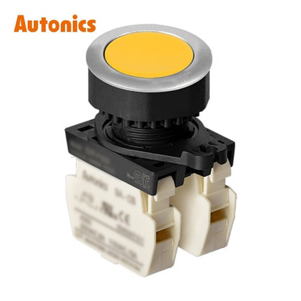 AUTONICS Push Button Switch, Non-Illuminated, Ø30mm, Yellow, 2b S3PF-P1Y2BM
