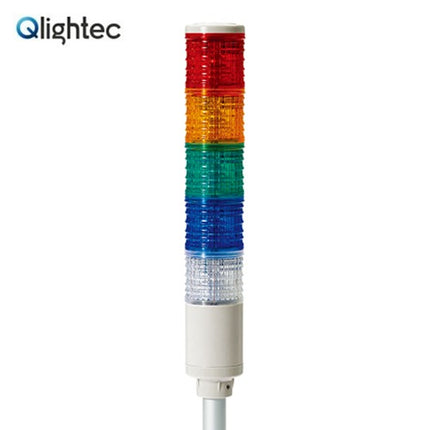 QLIGHT Signal Tower Light, LED, 5-Tier, AC220V ST45L-5