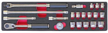 KOKEN 3/8" Drive Socket Set, 6-Point (Z-EAL Series) 3286Z