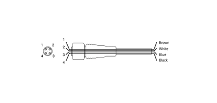 Autonics Connector 1 : M12 (Socket-Female),  CID4-3T