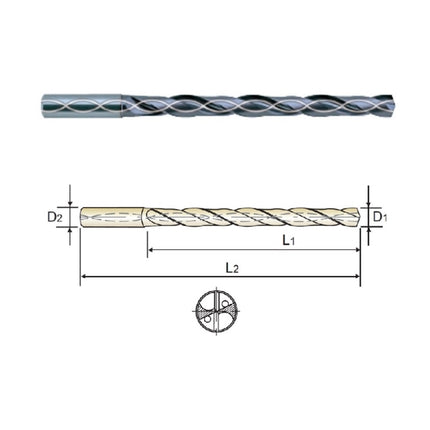 YG-1 INOX Drills W/C.H, 8D CSD-040H-8D D4X6X43X81 (DH453040)