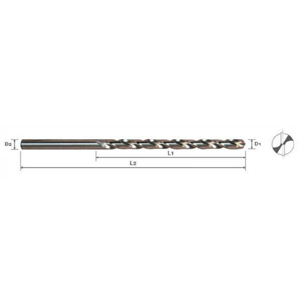 YG-1 Cobalt Long Drill, Export Version LCOSD-06-139S D6X91X139 (D2104060)