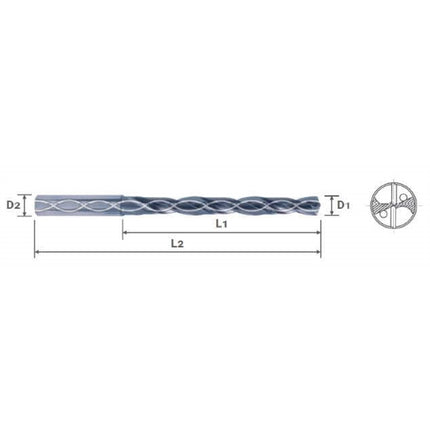 YG-1 Carbide Long Dream Drill, Coolant Hole LCSD-100DH D10X10X61X103 (DH408100)