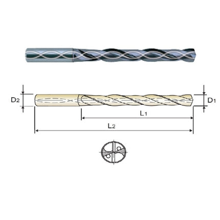 YG-1 INOX Drills W/C.H, 5D CSD-080H-5D D8X8X53X91 (DH452080)
