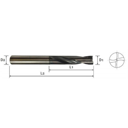 YG-1 Carbide Dream Drill Flat Bottom 2D (AlCrN) CSD-111DF D11.1X12X50X90 (DPP447111)