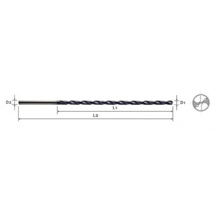 YG-1 MQL Carbide Drill CSD-060MQL D6.0X108X163 (DH515060)