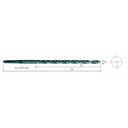 YG-1 Taper Shank Long Drill (HSS) (Part 2) LTD390-450 D39.0X300X450MM (D1208390)