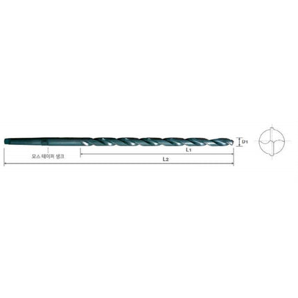 YG-1 Taper Shank Long Drill (HSS) (Part 2) LTD480-450 D48.0X300X450MM (D1208480)
