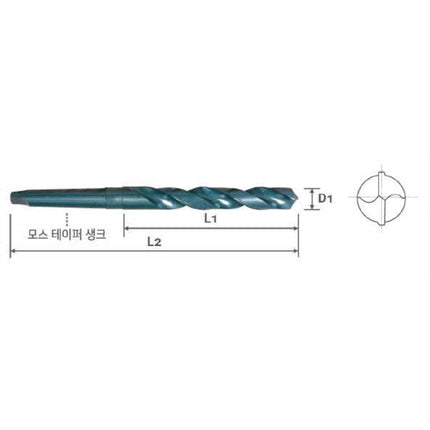 YG-1 Taper Shank Drill (HSS) TSD-335 D33.5XMT4X205X350 (D1201335)