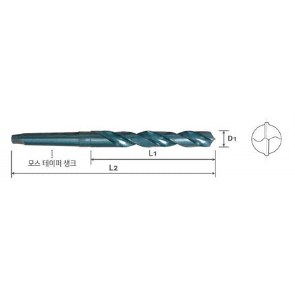 YG-1 Taper Shank Drill (HSS), Export Version TSD-2825