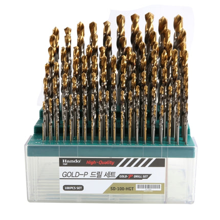 HANDO Drill Set, 100 Pieces (Gold-P) SD-100-HGT