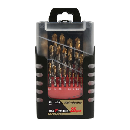 HANDO Gold-P Drill Set, 25 Pieces SD-25-HGT