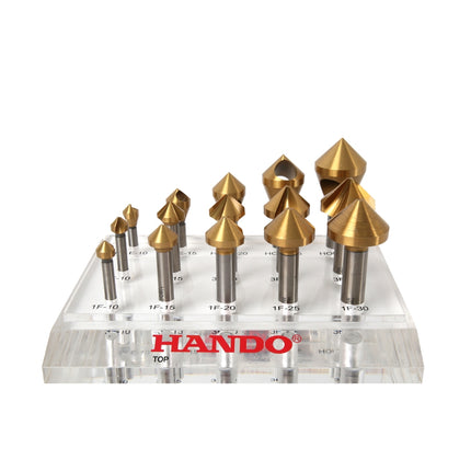 HANDO Countersink Set (15PCS, TiN Coated) CS-SET-H