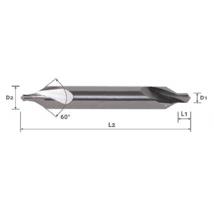 YG-1 Center Drill (TiAlN) 60° CTD-010T D1.0X4X1X35 (DY301010)