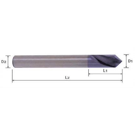 YG-1 NC Spotting Drill (Coated Carbide) 120" NSD-060NC D6.0X13X70 120' (DH318060)