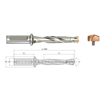 YG-1 i-One Drill Insert H #S18 Y181H1900 19.00X5.8XS18 (Y181H1900)