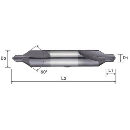 YG-1 Carbide Center Drill (TiAlN) CTD-050CC D5X10X5.5X65 (DH302050 )