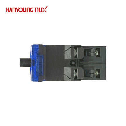 HANYOUNG Illuminated Push Button Switch, Contact Block, Bottom Contact, Blue Cap AR-111D0A