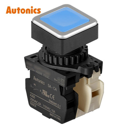 AUTONICS Push Button Switch, Non-Illuminated, Momentary, Ø30mm, Blue, 1a1b SQ3PFS-P1BAB