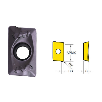 YG-1 Coated Milling Insert (YG602) APKT160408PDTR-YG612 APKT160408PDTR-YG612 (12000820) (x10 pack)